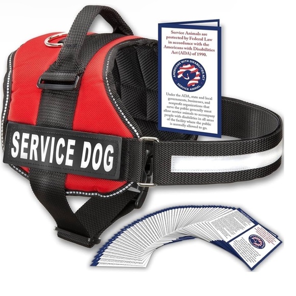 industrial puppy Other - XS Red Service Dog Vest with Hook and Loop Straps and Handle - Industrial Puppy